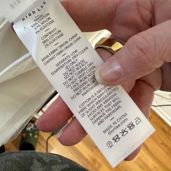 UNIQUE Dion Lee Off-White Contour Stitch Bandage Style Mini Skirt High Waist S - Picture 9 of 12